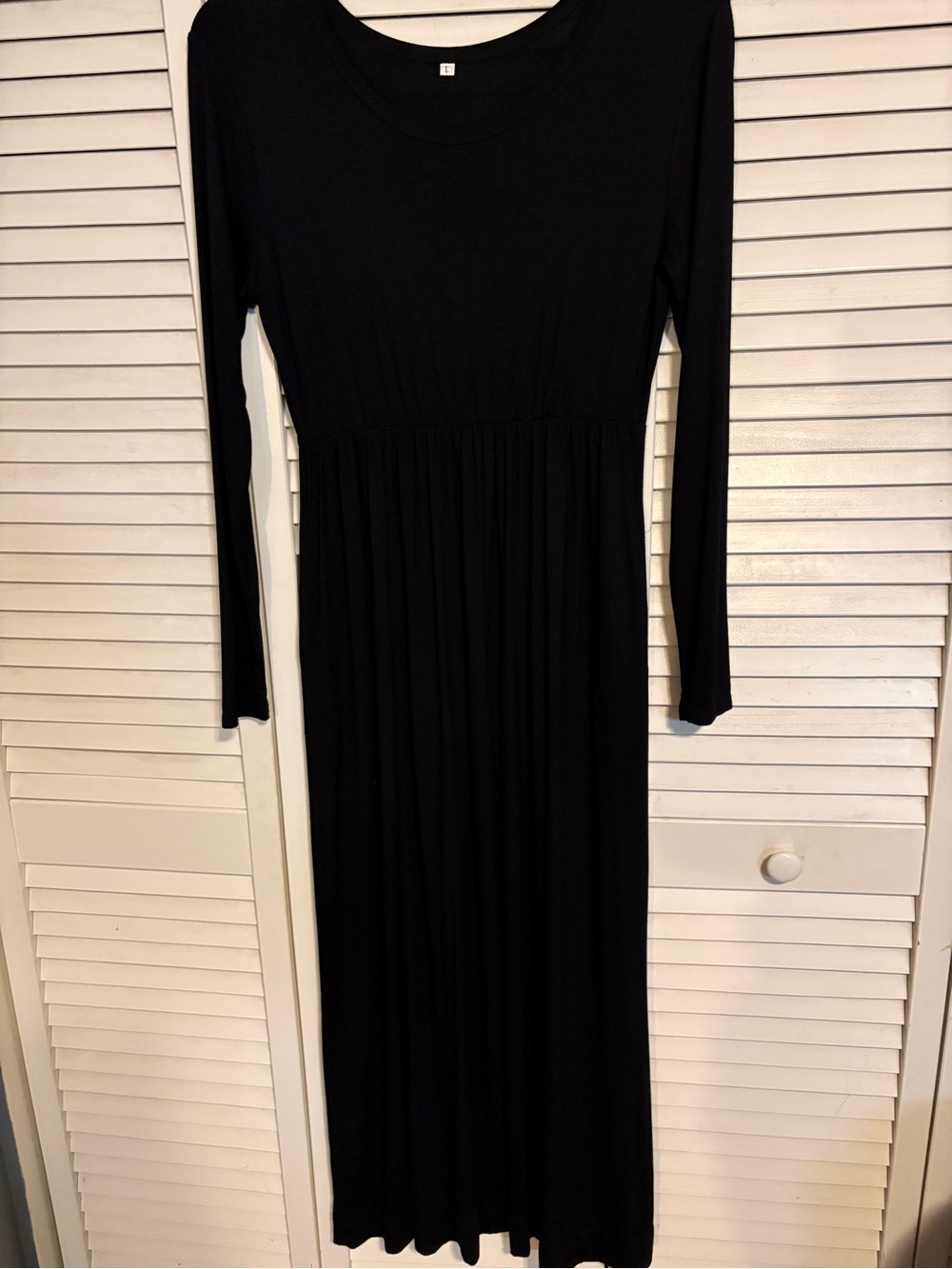 Black Long Sleeve Maxi Dress - Classic Women's Dress